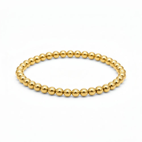 5mm Bead Bracelet in Yellow Gold for Women
