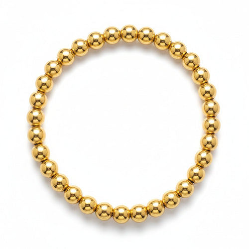 6mm Gold - filled Bead Bracelets