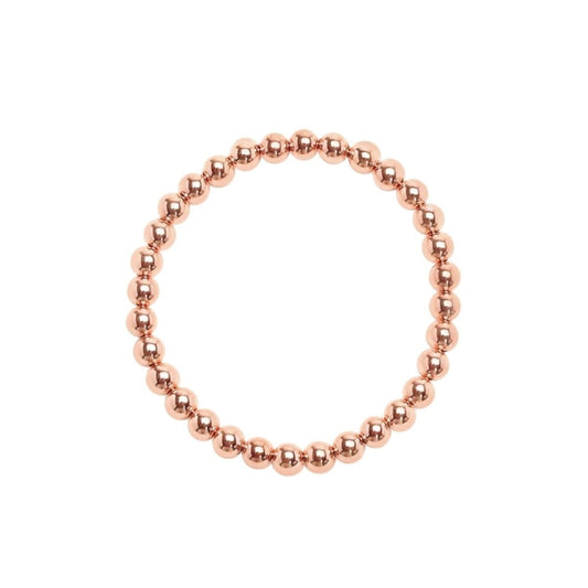 6mm Rose Gold Beaded Bracelets