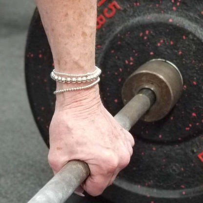 6mm Silver Bead Bracelet