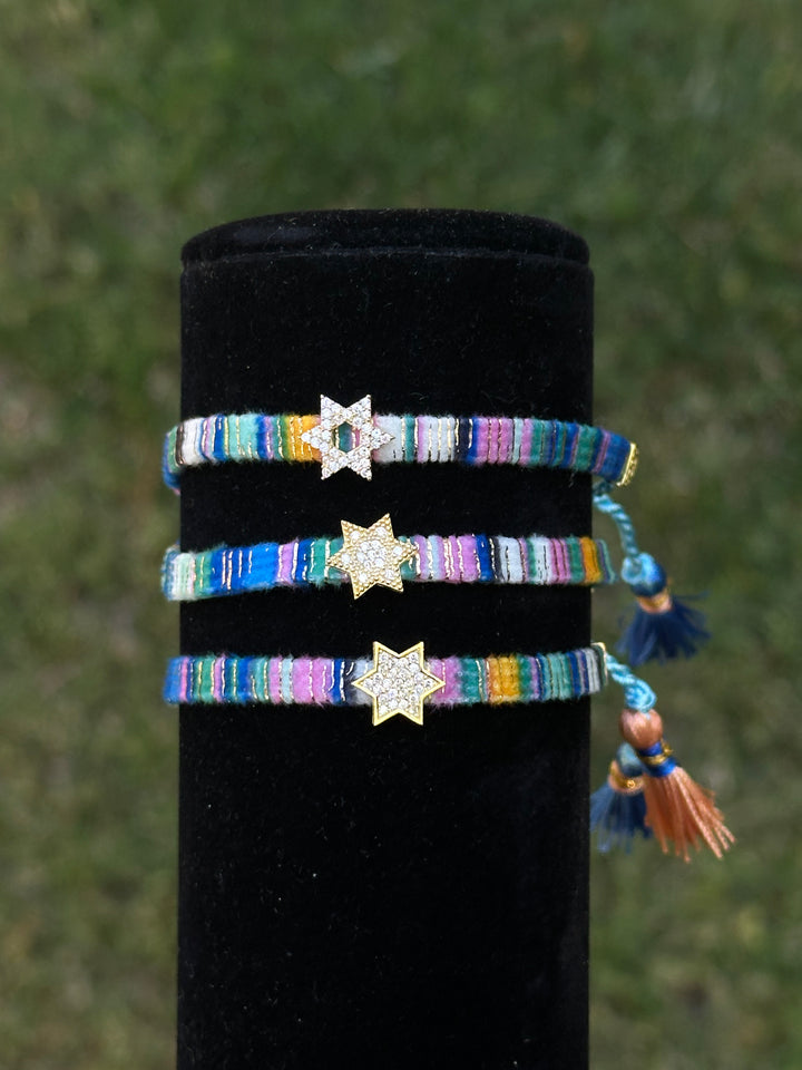blue jewelry with star of david