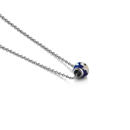 Hamsa Bead Necklace Navy or Light Blue