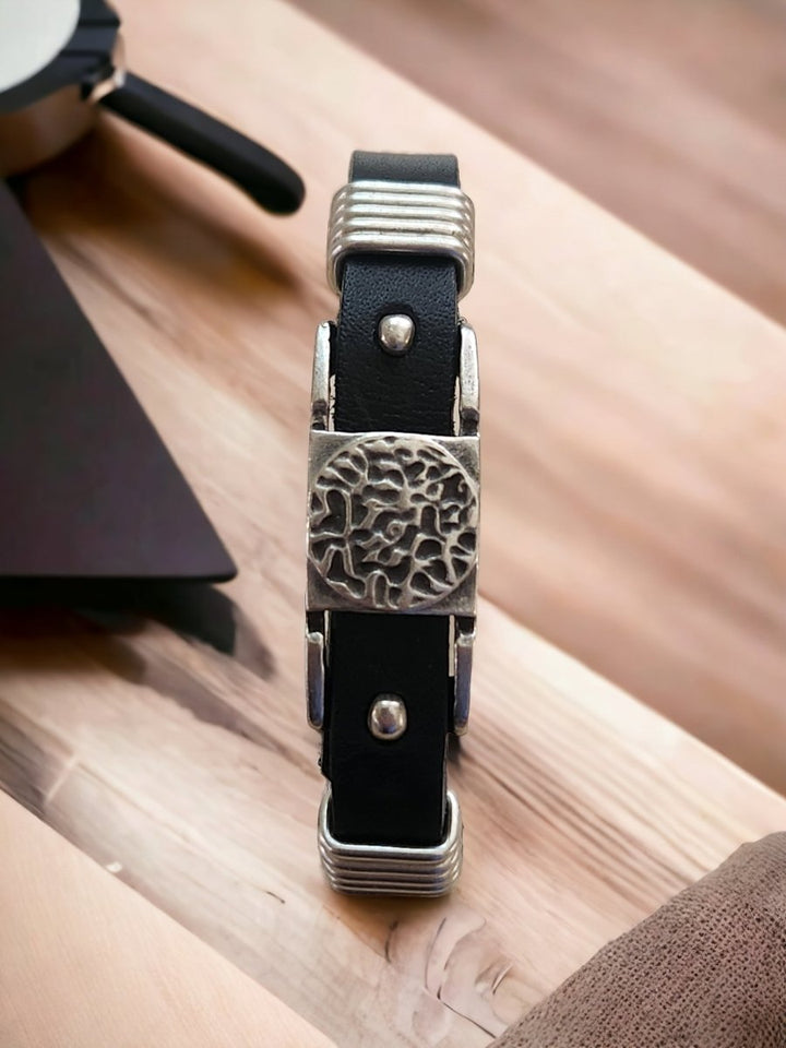 Shema Israel Leather Bracelet for Men and Women