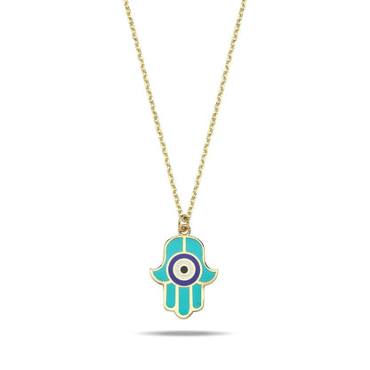 Hamsa Hand Necklace: Your Colorful Charm for Protection & Blessings