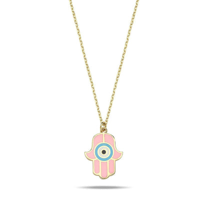 Hamsa Hand Necklace: Your Colorful Charm for Protection & Blessings