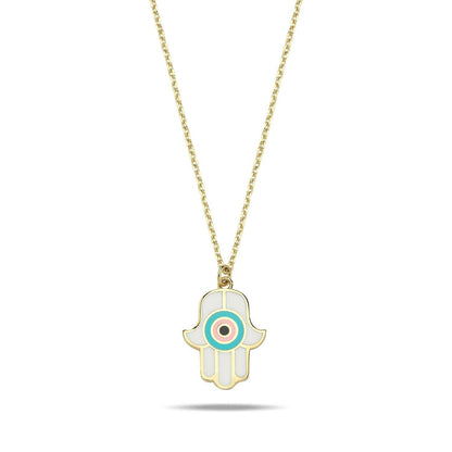 Hamsa Hand Necklace: Your Colorful Charm for Protection & Blessings