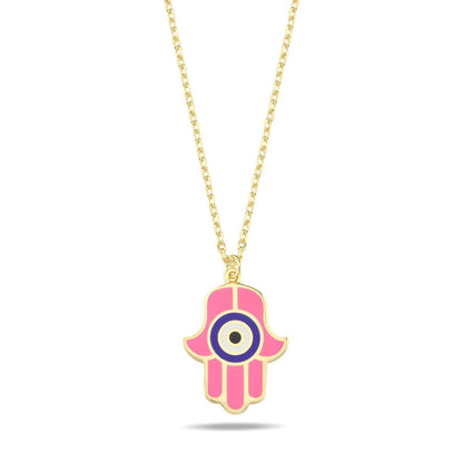 Hamsa Hand Necklace: Your Colorful Charm for Protection & Blessings