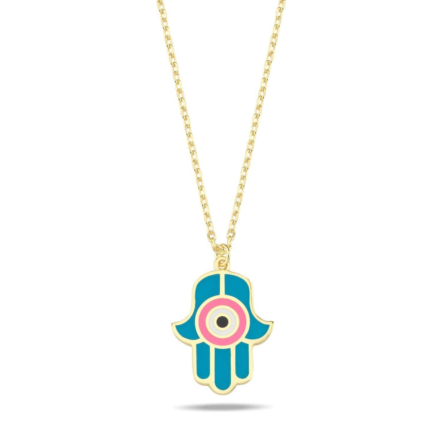 Hamsa Hand Necklace: Your Colorful Charm for Protection & Blessings