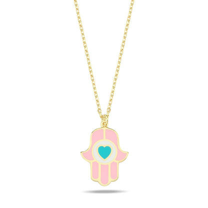 Heart & Hamsa Necklace: A Beautiful Blessing of Love & Protection