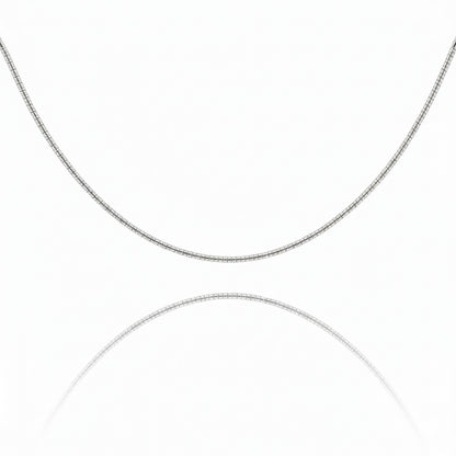The "Fluid" Snake Chain Necklace in Silver-925 Metal.