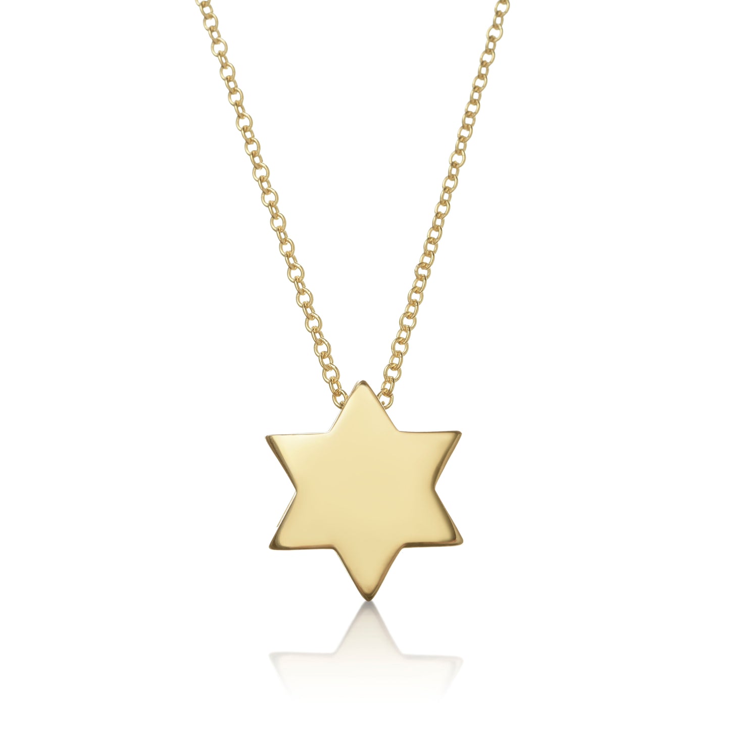 Filigree star pendant in 18k gold with intricate openwork detailing by Alef Bet