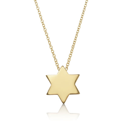 Filigree star pendant in 18k gold with intricate openwork detailing by Alef Bet