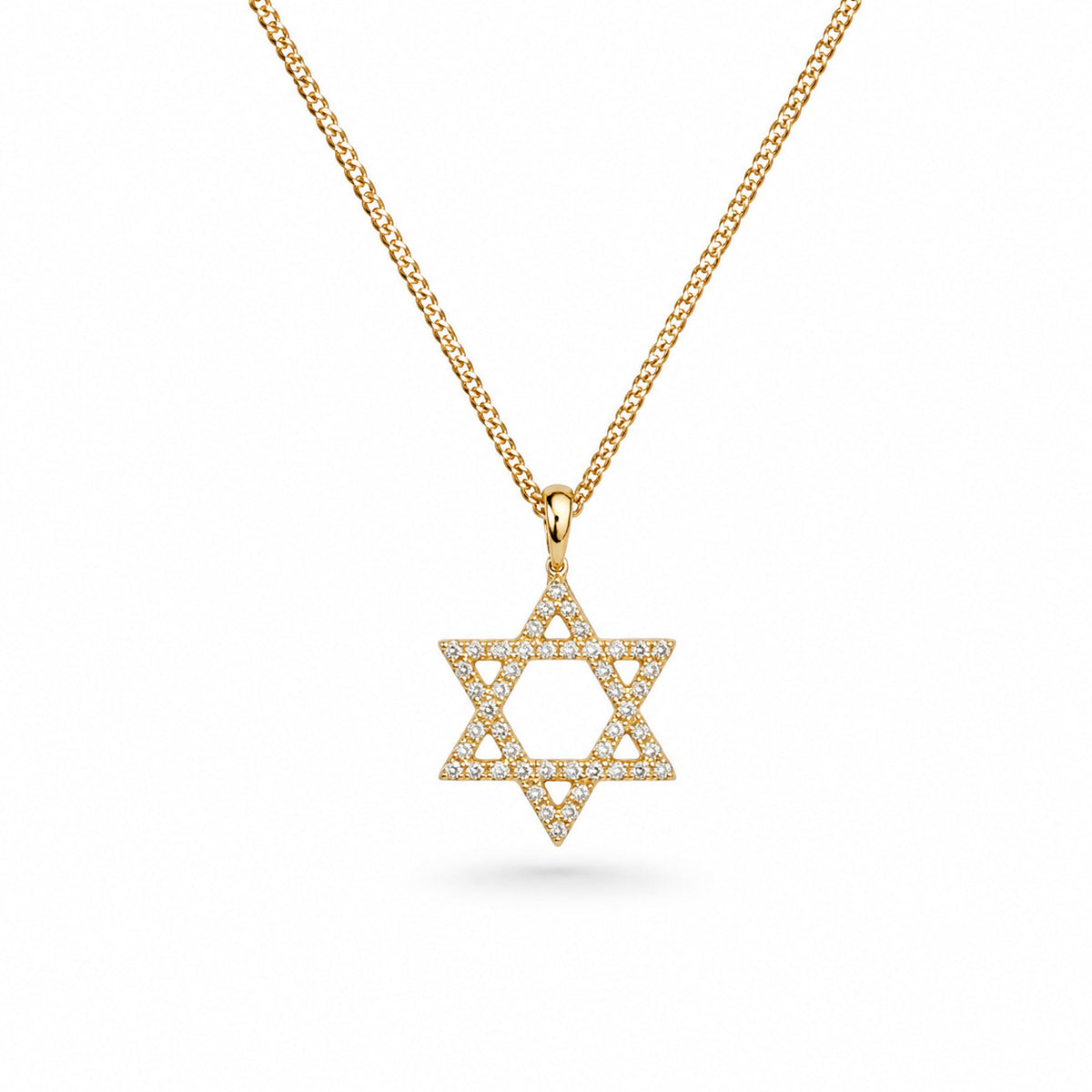 jewish diamond larger star necklace