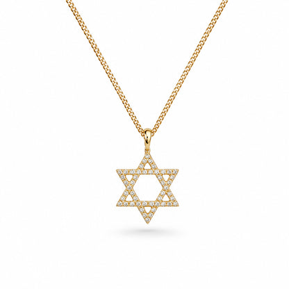 jewish diamond larger star necklace