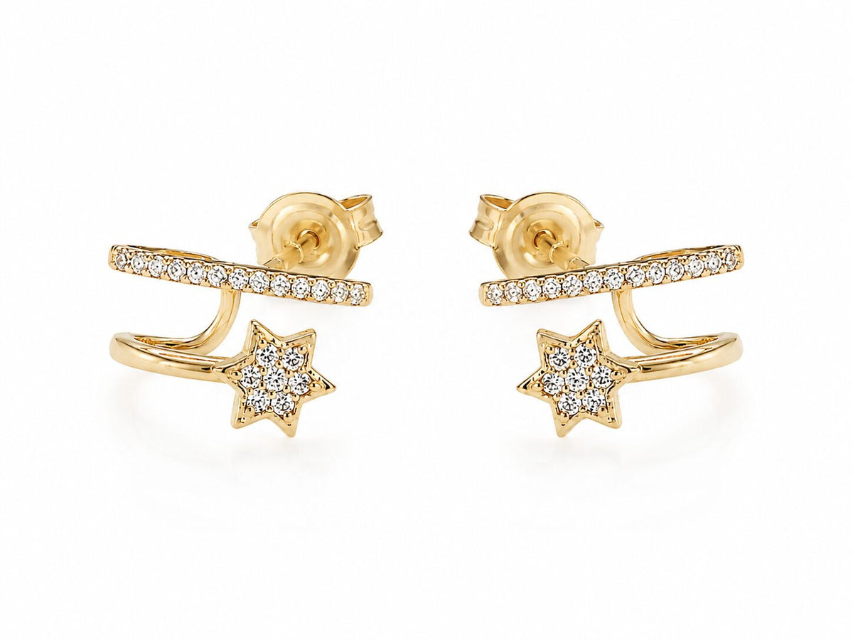 Diamond Stud Earrings in 14k Yellow Gold, brilliance you will wear every day