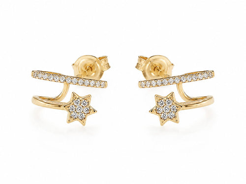 Diamond Stud Earrings in 14k Yellow Gold, brilliance you will wear every day