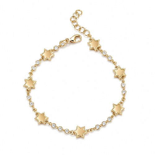 Diamond Bracelet in 14k Yellow Gold, radiant elegance you will wear every day
