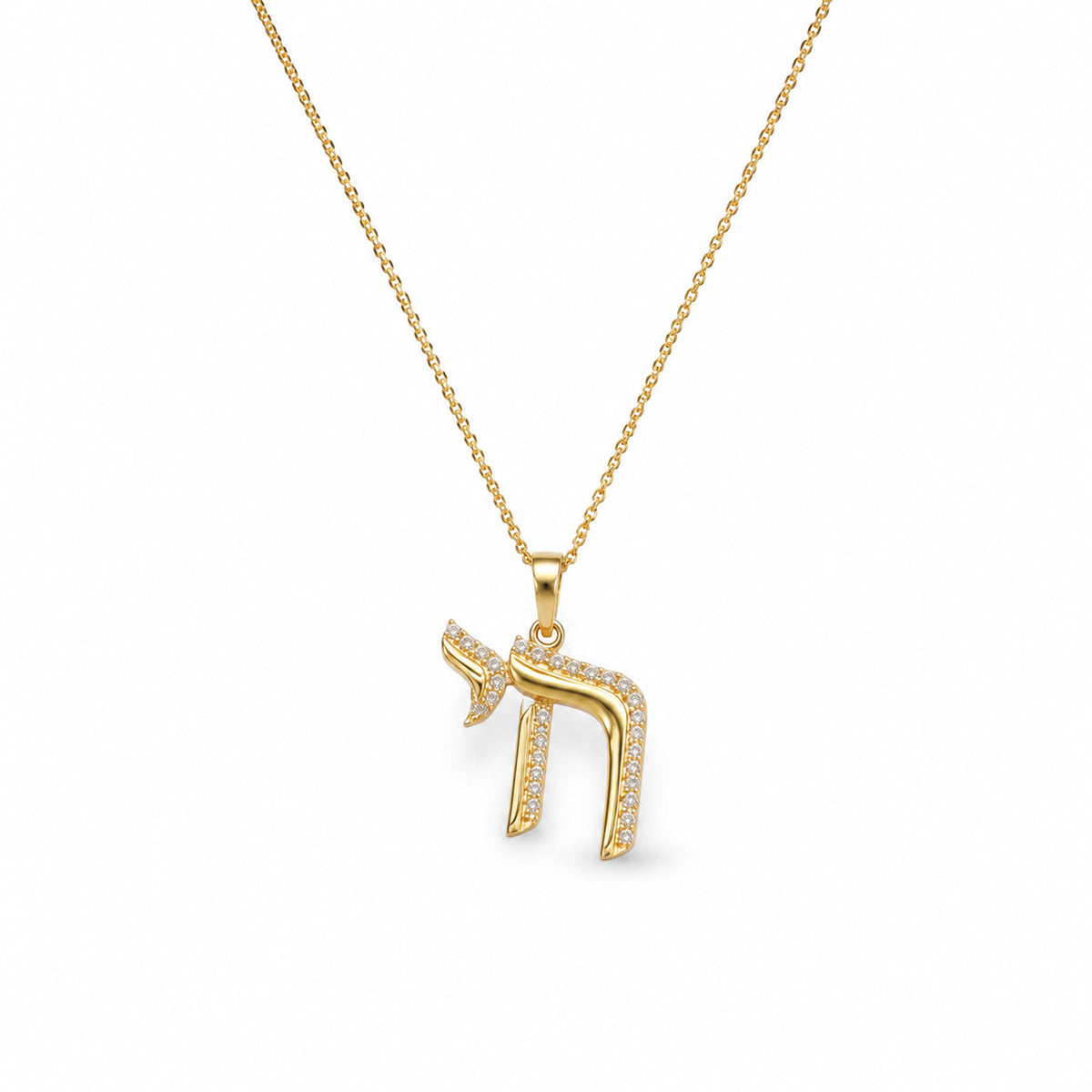 diamond pave chai jewelry 