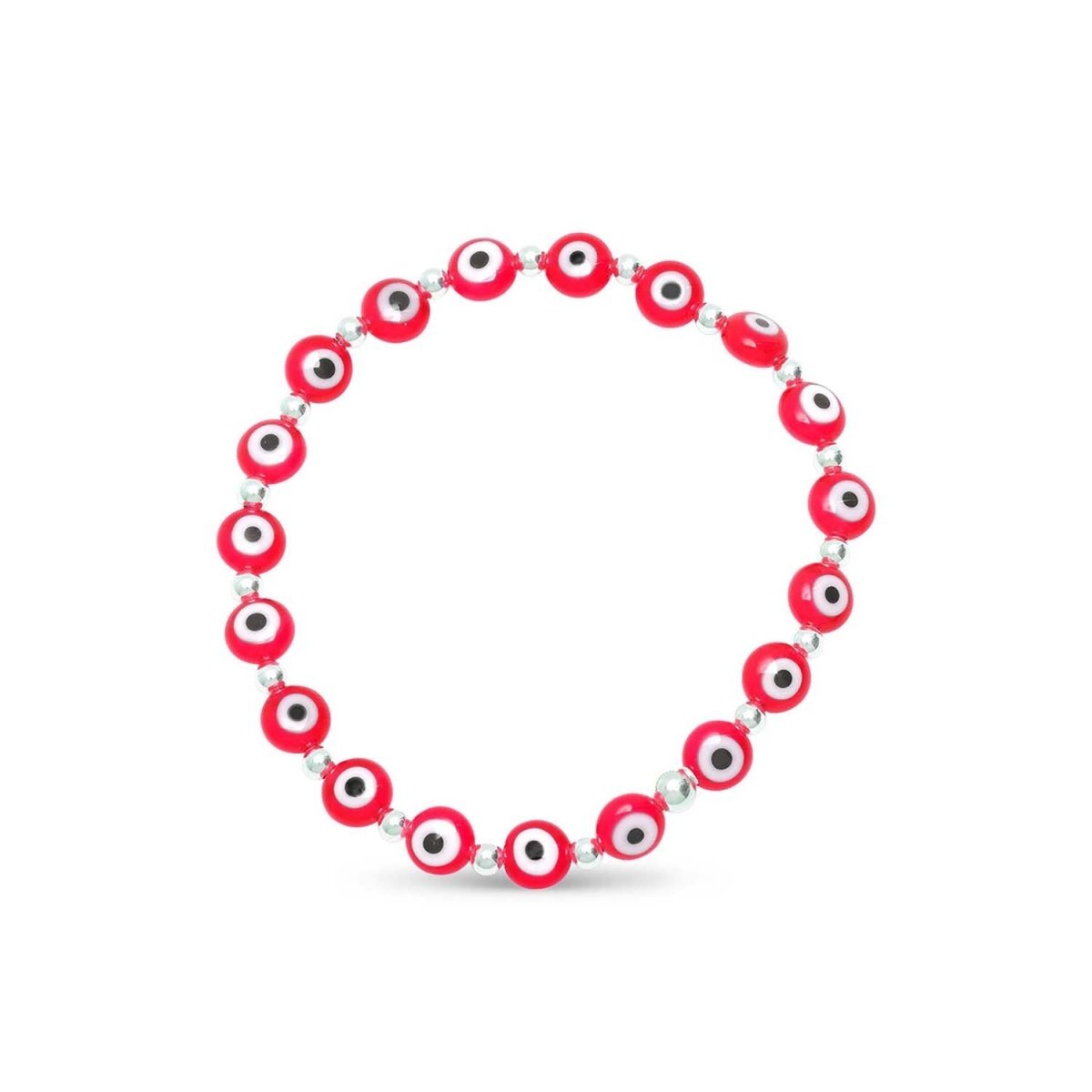 All Watchful Evil Eye bracelet in red with enamel detail by Alef Bet