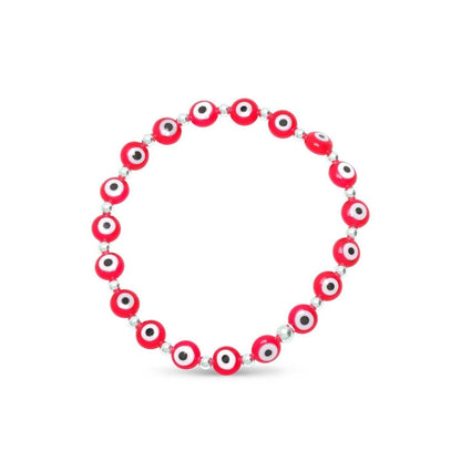 All Watchful Evil Eye bracelet in red with enamel detail by Alef Bet
