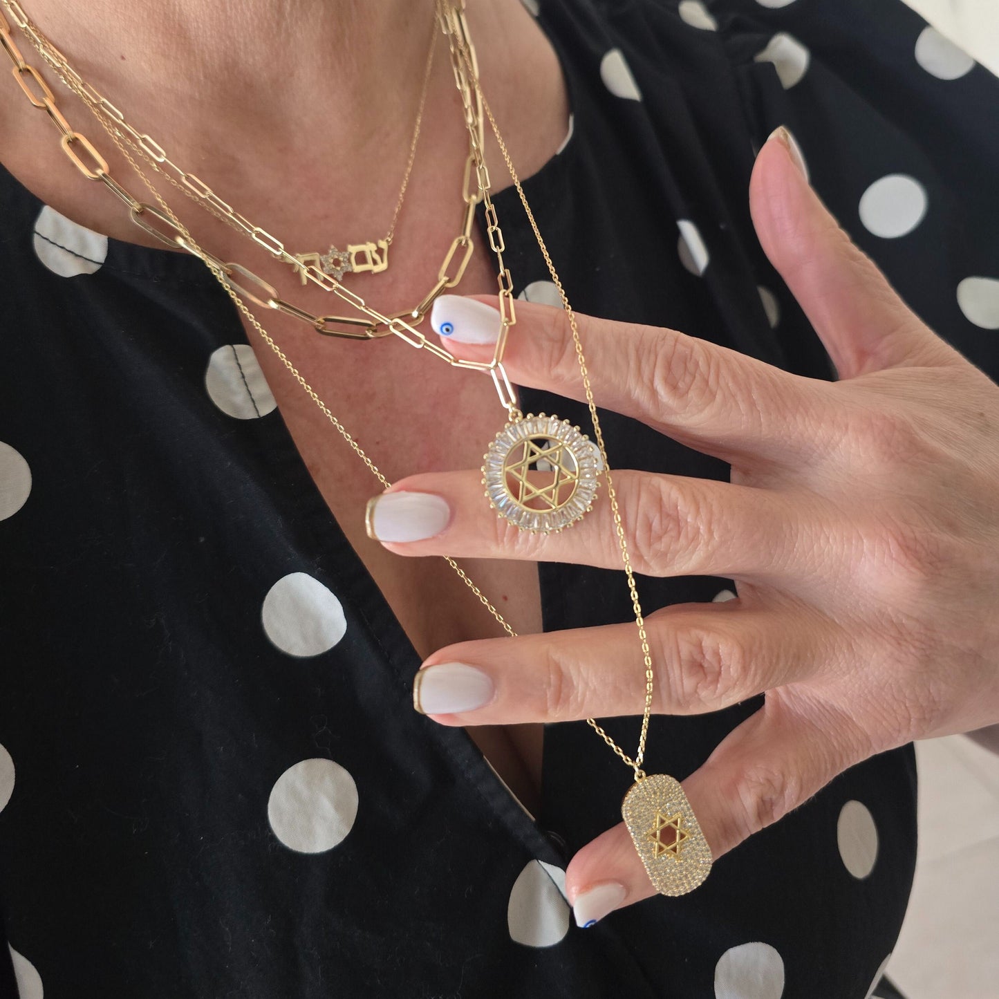 Am Israel Chai Necklace | Hebrew Letter Pendant