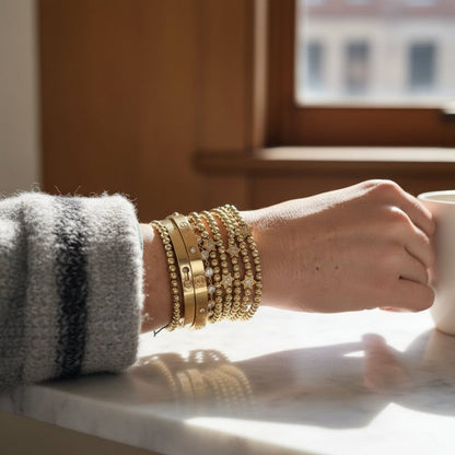 Bead Bracelet with Jewish Star