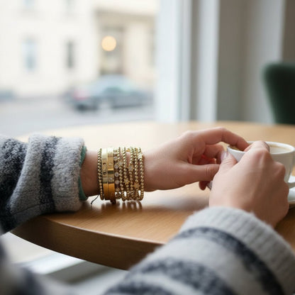 Bead Bracelet with Jewish Star