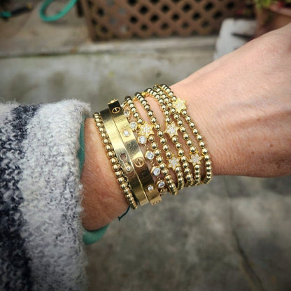 Bead Bracelet with Jewish Star