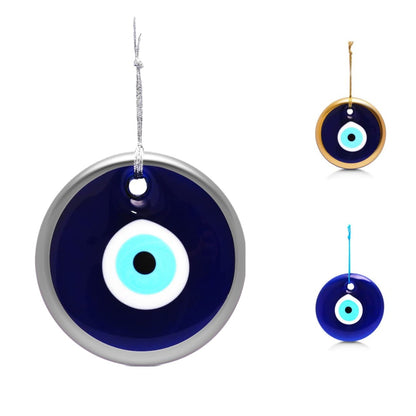 Blue Evil Eye Home Wall Decor with Gold Rim
