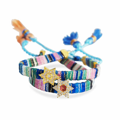 Blue Judaica Bracelet for Everyday Wear Bracelet | Macramé