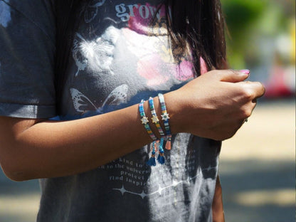 Blue Judaica Bracelet for Everyday Wear Bracelet | Macramé