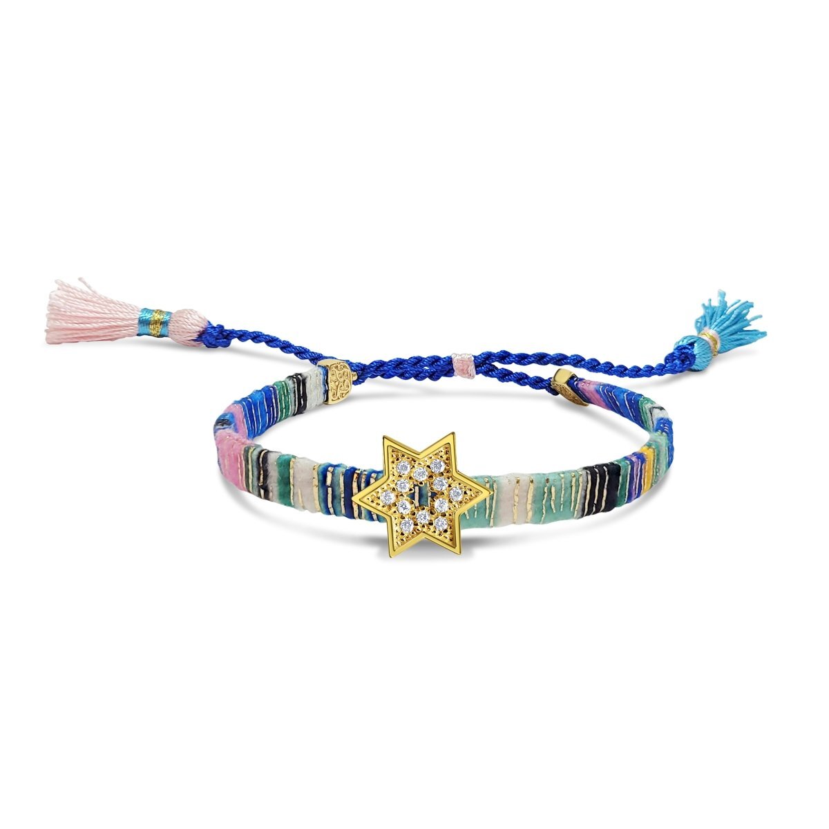 Blue Judaica Bracelet for Everyday Wear Bracelet | Macramé