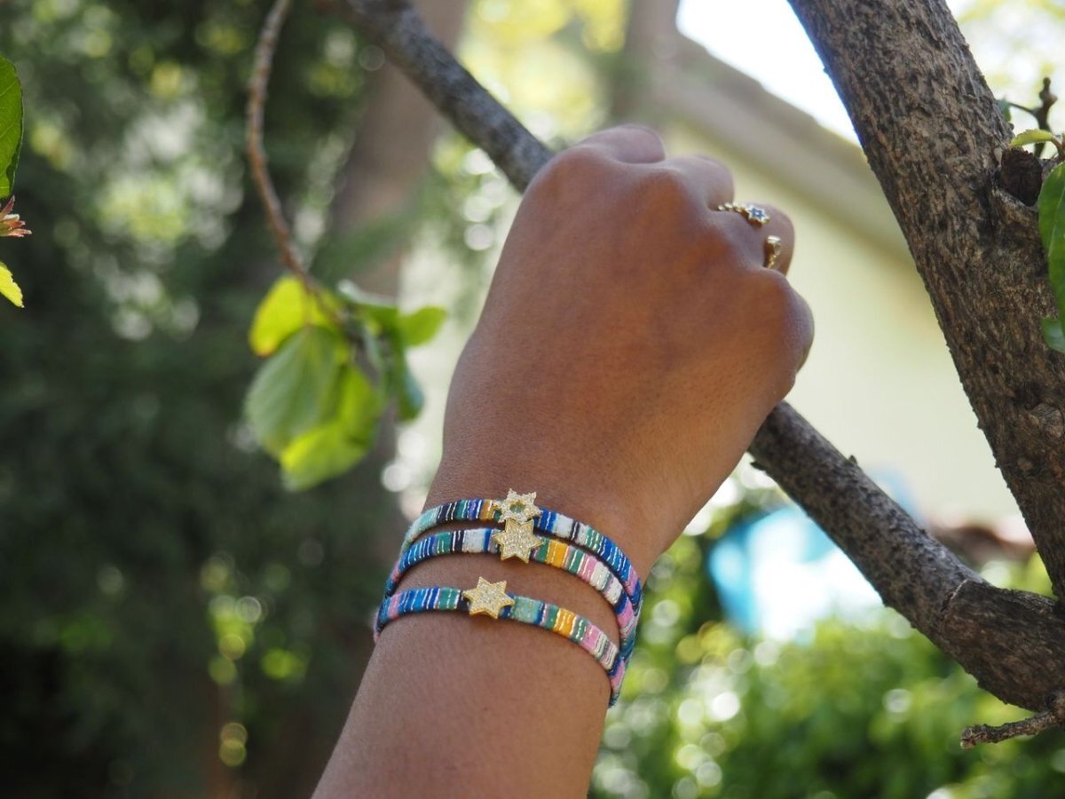 Blue Judaica Bracelet for Everyday Wear Bracelet | Macramé