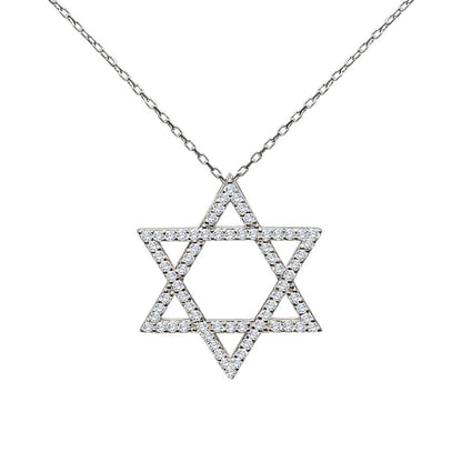 Bold Star of David Necklace Sterling Silver | Alef Bet by Paula