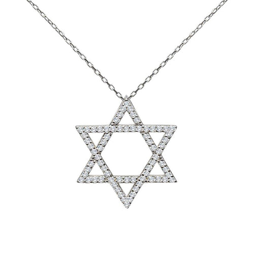 Bold Star of David Necklace Sterling Silver | Alef Bet by Paula