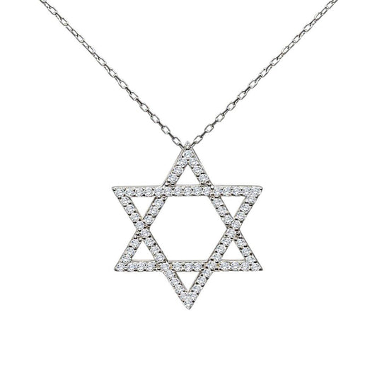 Bold Star of David Necklace Sterling Silver | Alef Bet by Paula