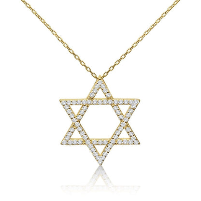 Bold Star of David Necklace Sterling Silver | Alef Bet by Paula