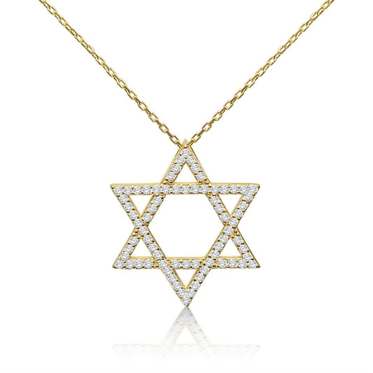 Bold Star of David Necklace Sterling Silver | Alef Bet by Paula