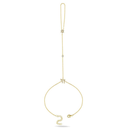 Chai and Star of David Hand Chain Bracelet with Gemstones