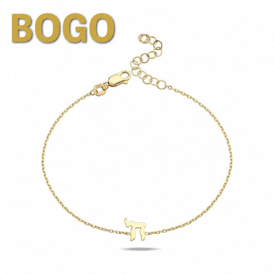 Chai Bracelet Blessing of Life | Hebrew Symbol Jewelry in Sterling Silver 925
