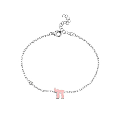 Chai Hebrew Bracelet in 14k Gold Plated Sterling Silver 925, a Jewish symbol of life she will wear from bat mitzvah to forever