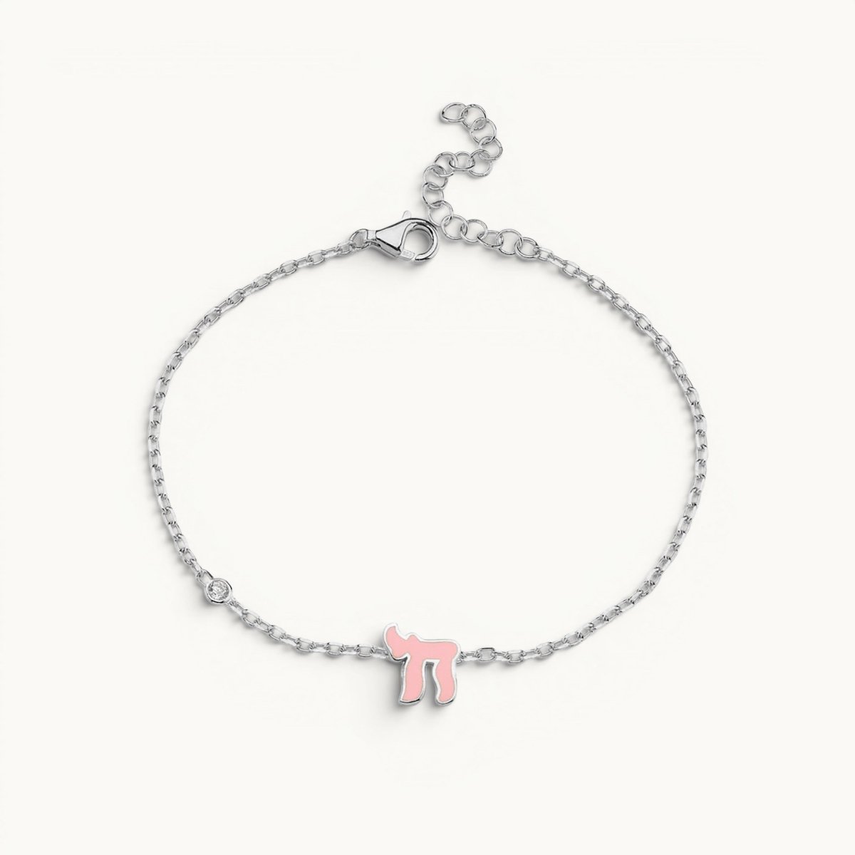 Chai Hebrew Bracelet in Pink or Blue for Girls and Women