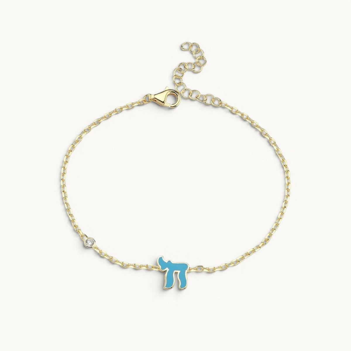 Chai Hebrew Bracelet in Pink or Blue for Girls and Women