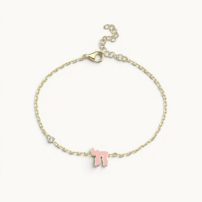 Chai Hebrew Bracelet in Pink or Blue for Girls and Women