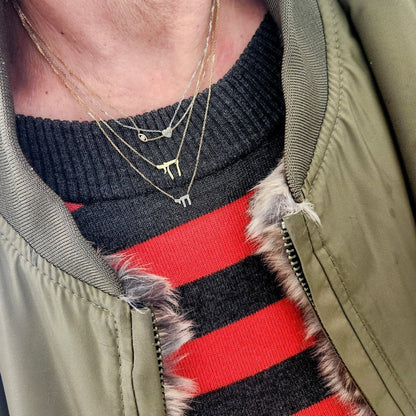 Chai Hebrew Necklace in 14k Gold | Adjustable length