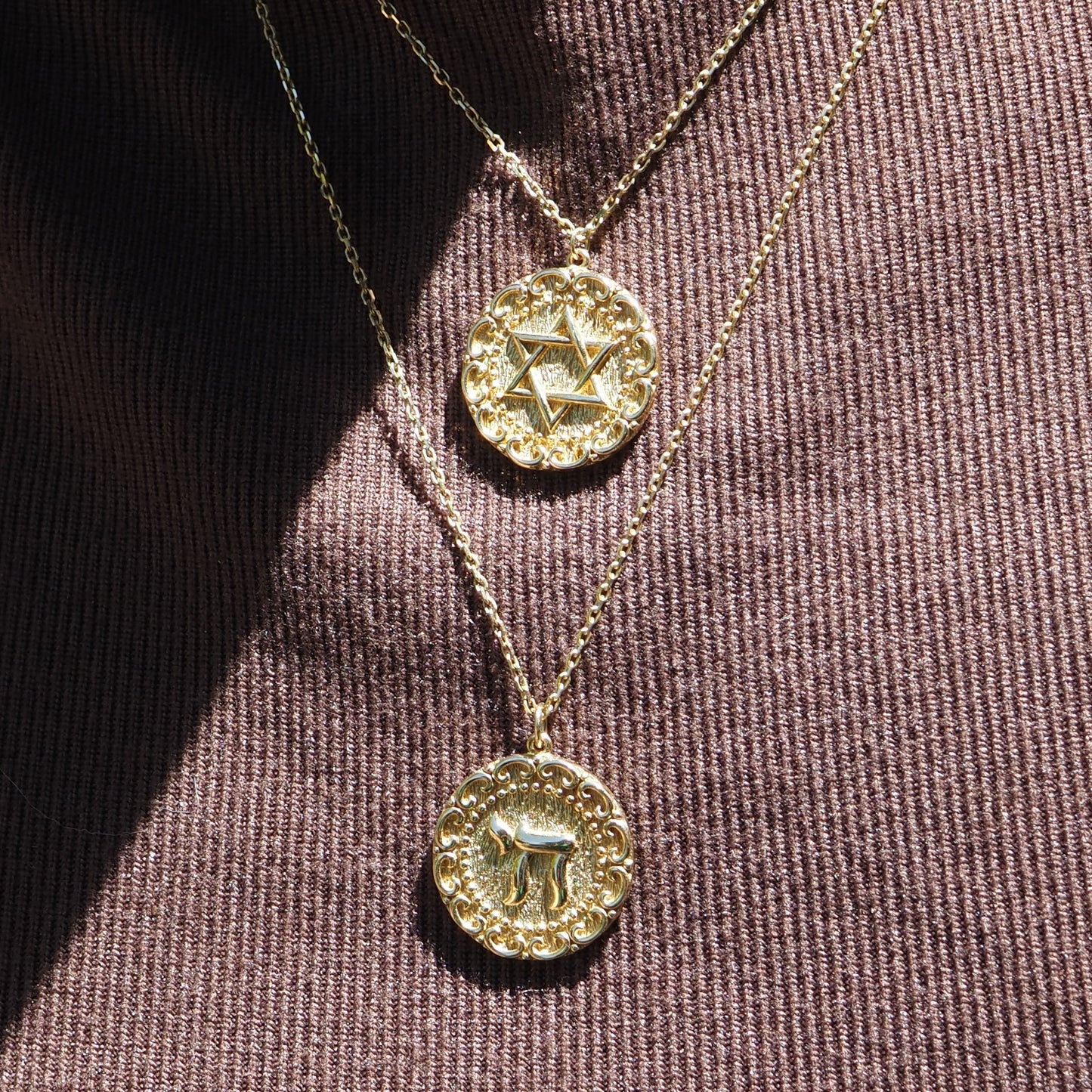 Solid 14k Gold Chai Necklace