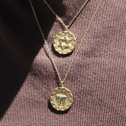 Solid 14k Gold Chai Necklace