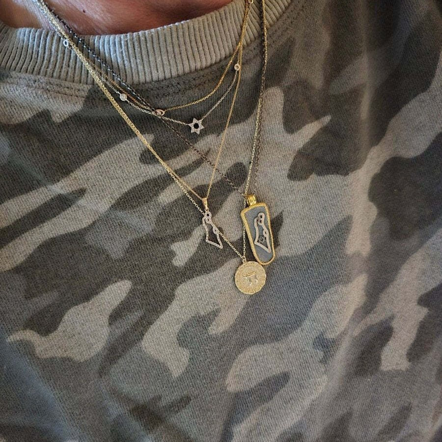 Chai Hebrew Pendant 14k Gold on Adjustable Chain