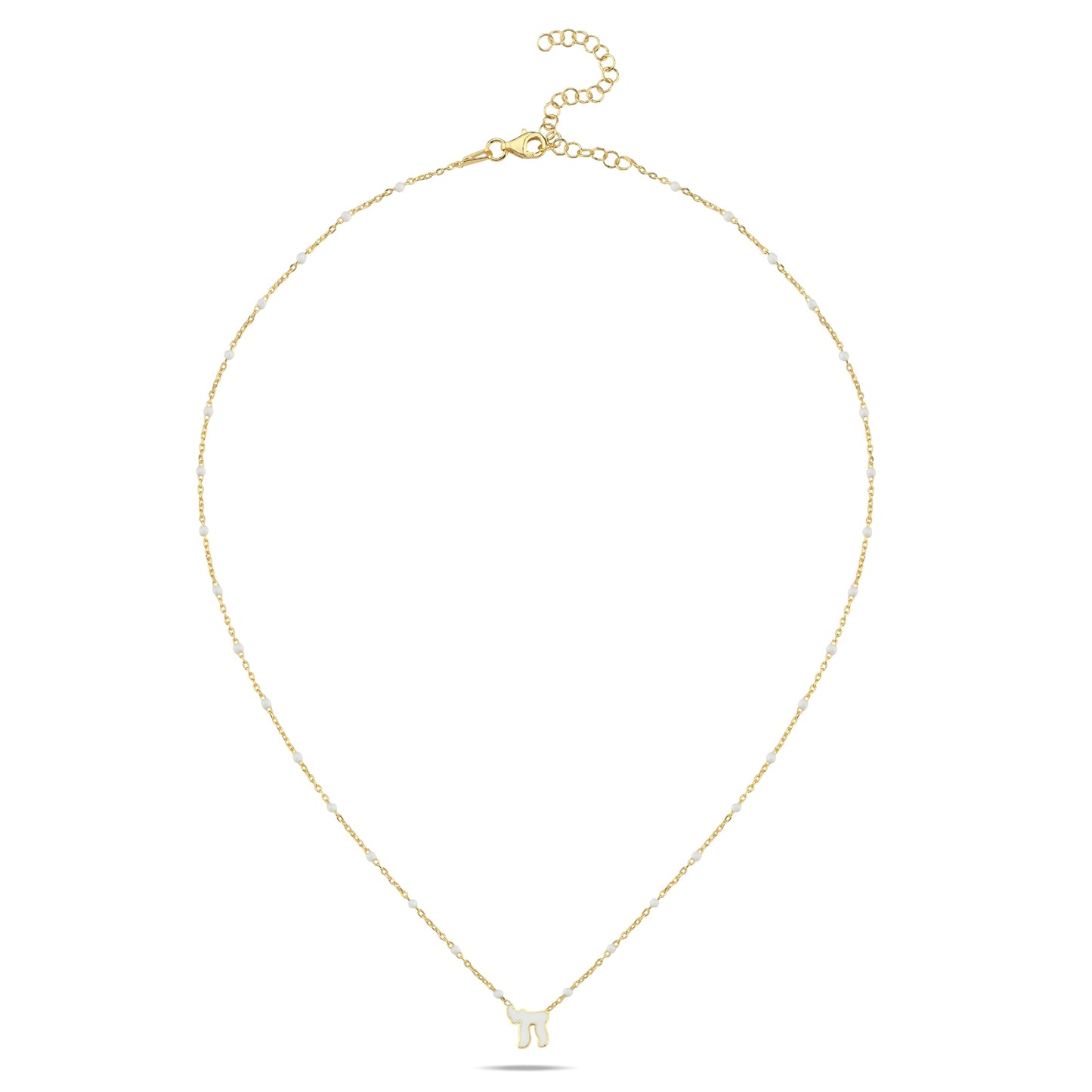 Gold plated Enamel Necklace 1/4" charm 16" + 2" necklace with Colorful choices