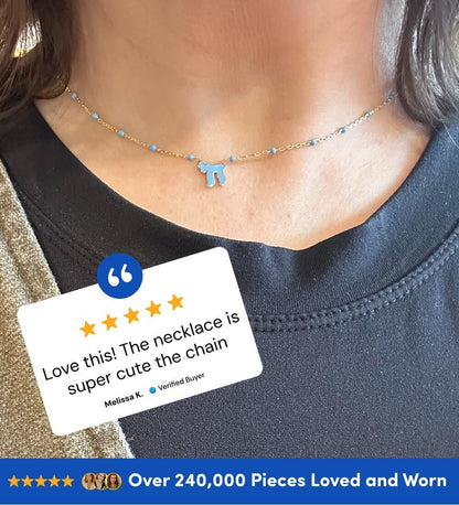 Gold plated Enamel Necklace 1/4" charm 16" + 2" necklace with Colorful choices